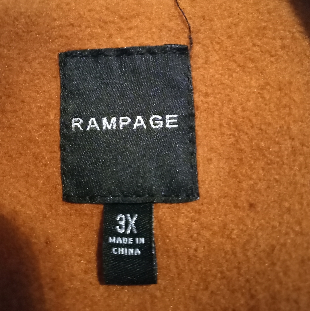 Rust color Plus size Rampage 3X Jacket - Picture 3 of 4
